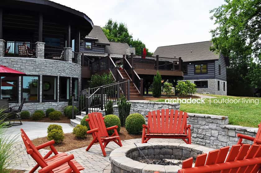 custom deck with patio